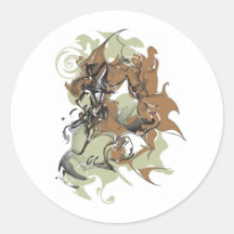 Drache dämpfte 1 sticker