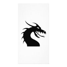 Drache-Gesichts-Silhouette Photokarte