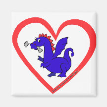 Drache-Herz Kühlschrankmagnet