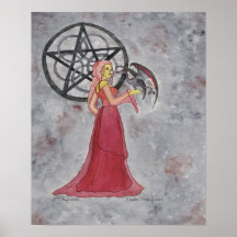 Drache-Hexe-Druck Plakat