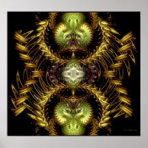 Drache-Stunden-Fraktal-Kunst-Plakat/Druck