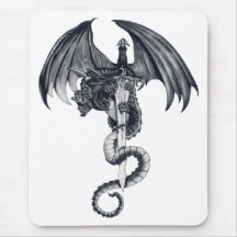 Drache u. Klinge Mousepad