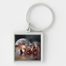 Drache u. Mond Keychains Schlüsselbänder