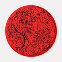 Drache und Phoenix-Magnet Magnete