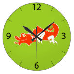 Drache-Wanduhr