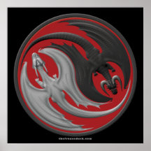 Drache Yin-Yang Plakate
