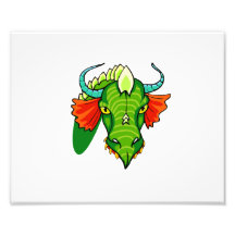 Drachekopf mit horns.png fotodruck