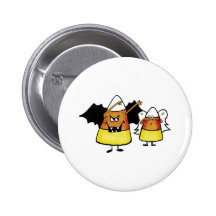 Dracula- und Engels-Süßigkeits-Mais Anstecknadelbutton