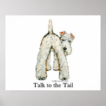 Drahtfox-Terrier-Schwanz Plakatdruck