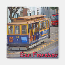 Drahtseilbahn in San Francisco Kühlschrankmagnet