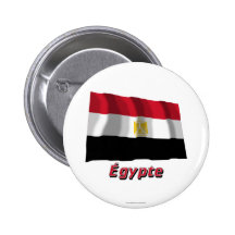 Drapeau Égypte Avec le Nom en français Anstecknadelbutton