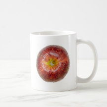 Draufsicht des roten Apfels Tee Tasse