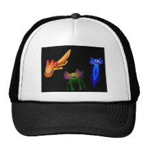 Drei Axolotl Monster Retrokult Cap