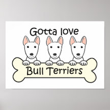 Drei Bullterrier Plakate