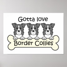Drei GrenzCollies Plakate