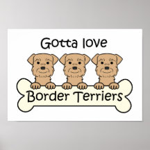Drei Grenzterrier Posterdrucke