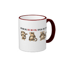 Drei kluge Affe-Becher Kaffeetassen