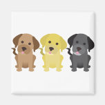 Drei Labrador-Retriever Kühlschrankmagnet