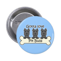 Drei Pitbulls Buttons