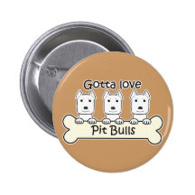 Drei Pitbulls Buttons