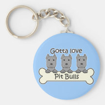 Drei Pitbulls Schlüsselband