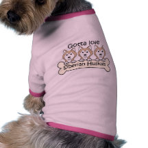 Drei sibirischer Huskies Haustier Tshirts
