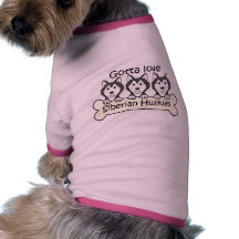 Drei sibirischer Huskies Hunde Shirt
