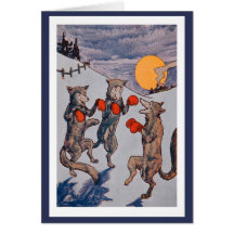 Drei tanzende Fuchs-niedliche anthropomorphe Karte