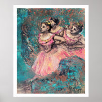 Drei Tänzer im Kostüm durch Edgar Degas poster