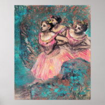 Drei Tänzer im Kostüm durch Edgar Degas poster
