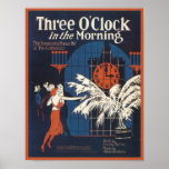 Drei Uhrmorgens Songbook-Abdeckung Plakatdruck