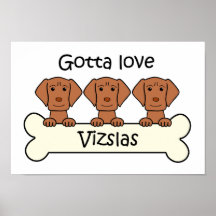 Drei Vizslas Plakate