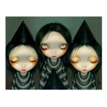 "Drei Witchy Schwester-" Postkarte