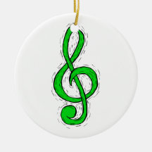 Dreifacher Clef-Grafikdesign hellgrün Weinachtsornamente