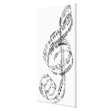 Dreifacher Clef Leinwand Druck