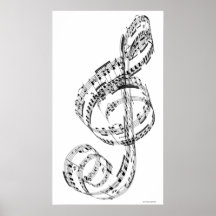 Dreifacher Clef Posterdruck