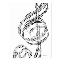 Dreifacher Clef Postkarte
