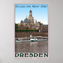 Dresden - auf der Elbe Plakatdruck