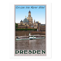 Dresden - auf der Elbe Postkarte