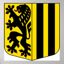 Dresden-Mantel bewaffnet offizielles Symbol Deutsc Poster