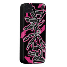 Drgn I Ebenholz (magentaroter) iPhone Kasten iPhone 4 Case-Mate Hülle