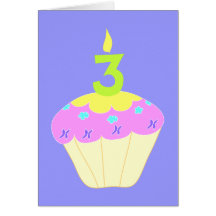 Dritte Geburtstags-Kuchen-Party Einladungen Karten
