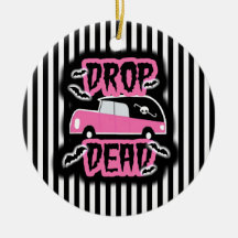 Drop Dead Hearse Christmas Ornaments