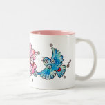Drossel-, Blumen-und Schmetterlings-Becher Tasse