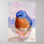 Drosselteacup-Aquarell Posterdrucke