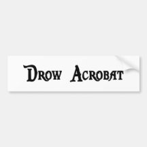 Drow Akrobat-Autoaufkleber