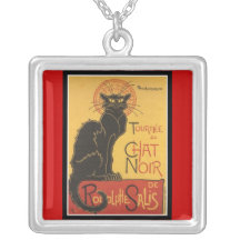 DRUCK LE CHAT NOIR PERSONALISIERTE HALSKETTE