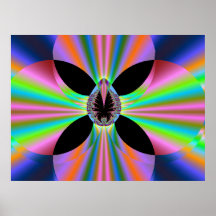Drucke des Klee-Blatt-Fraktal-2 Plakat