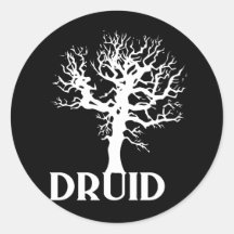 Druide Runder Aufkleber