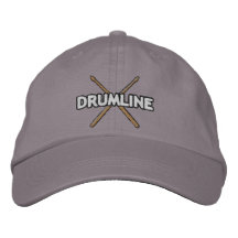 Drumline Stöcke gekreuzt Bestickte Baseballmützen